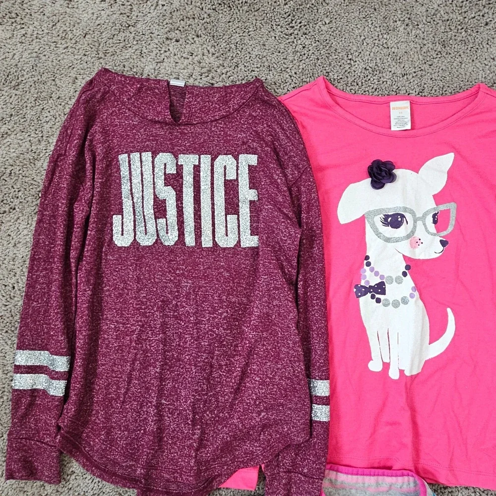 Long Sleeve Tops Girls Size 10 12 Lot of 6 Justice Gymboree Sequin Glitter Cozy‎